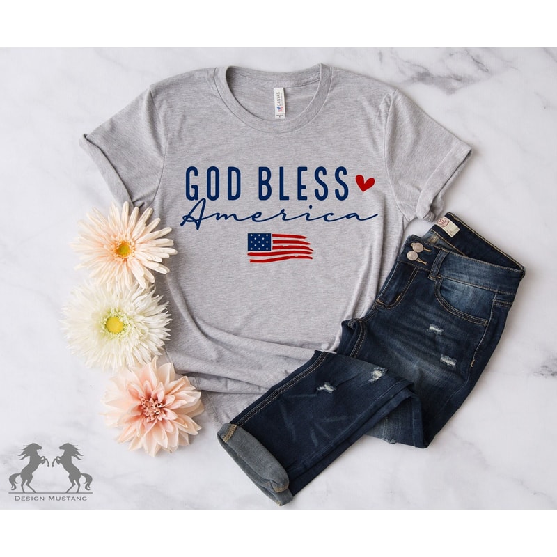 God Bless America Shirt 4th Of July Patriotic Independence Day Tee 1