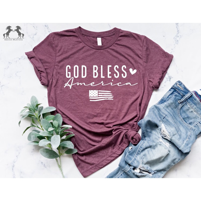 God Bless America Shirt 4th Of July Patriotic Independence Day Tee 2