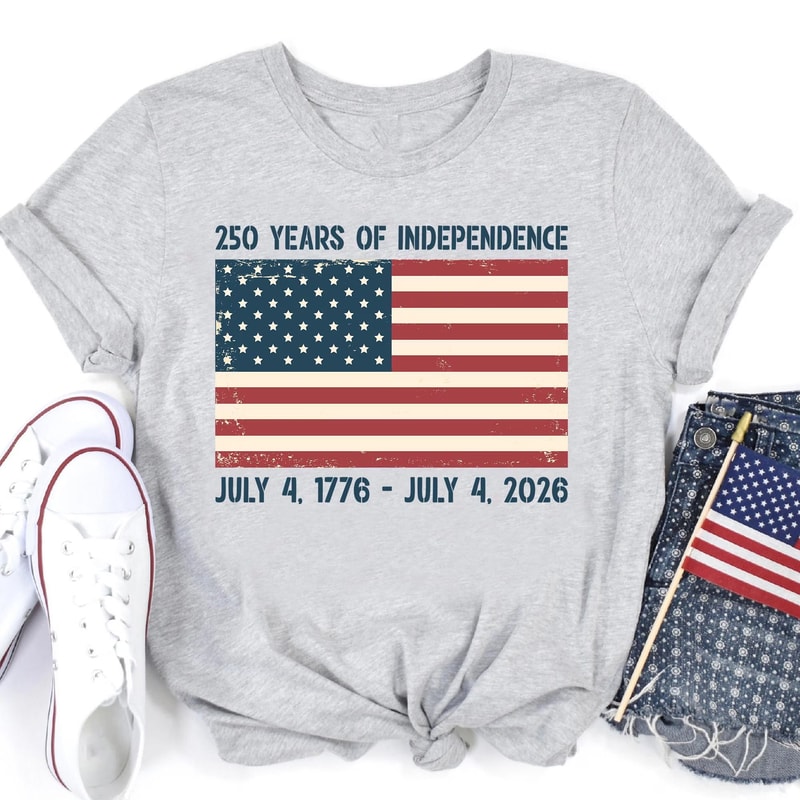 17762026 America 250 Years Of Independence Patriotic Graphic Tee 1