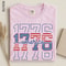 1776 Land Of The Free America 250th Anniversary Patriotic Graphic Tee 2