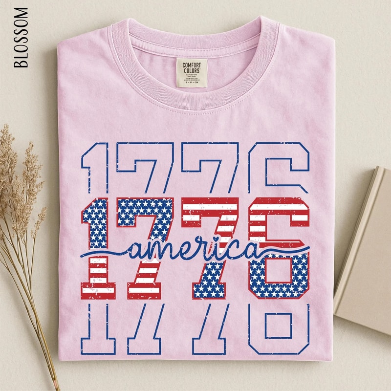 1776 Land Of The Free America 250th Anniversary Patriotic Graphic Tee 2