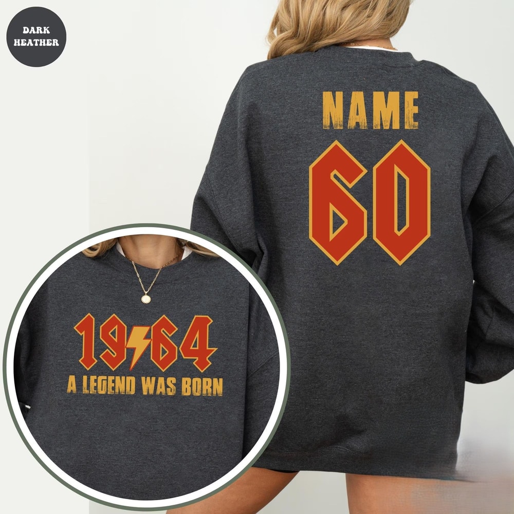 Rock N Roll Birthday Sweatshirt Rockstar Birthday Sweatshirt Personalized Rock Birthday Gift Pull 2