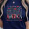 Floral America Patriotic 4th Of July Graphic Tee 1