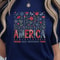 Floral America Patriotic 4th Of July Graphic Tee 1
