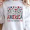 Floral America Patriotic 4th Of July Graphic Tee 2