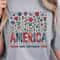Floral America Patriotic 4th Of July Graphic Tee 3