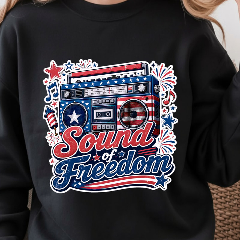 4th Of July Patriotic Boombox TShirt Independence Day USA Music Shirt American Flag Retro Party T 0