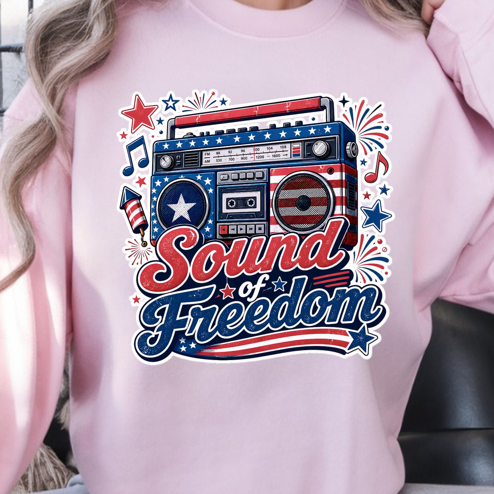 4th Of July Patriotic Boombox TShirt Independence Day USA Music Shirt American Flag Retro Party T 2
