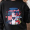 4th Of July Patriotic Patchwork Mason Jar TShirt Independence Day USA Rustic Flag Tee 1