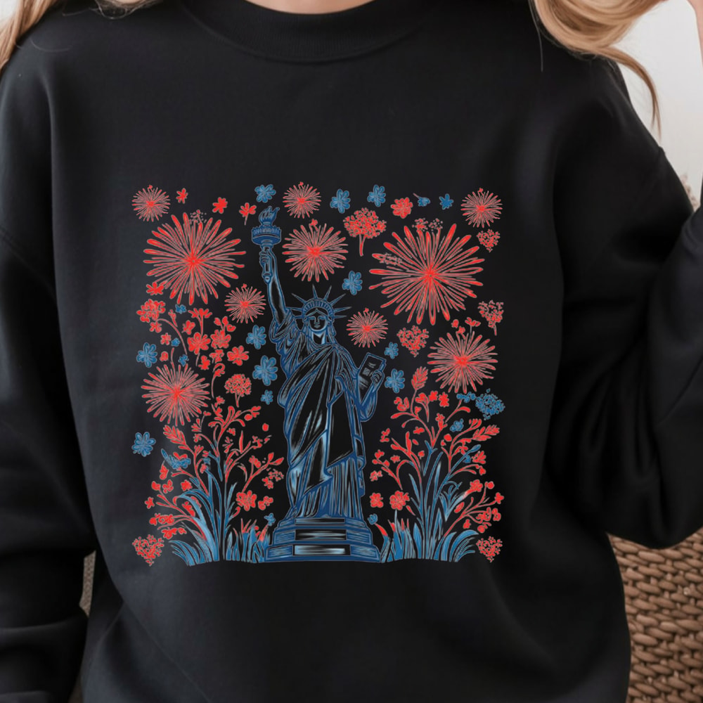 4th Of July Statue Of Liberty TShirt Independence Day USA Liberty Graphic Tee Patriotic Freedom S 1