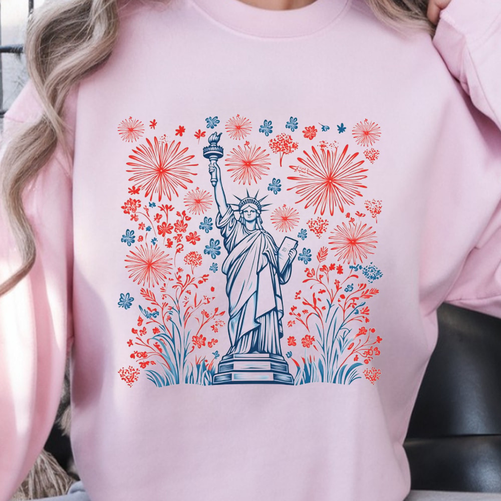 4th Of July Statue Of Liberty TShirt Independence Day USA Liberty Graphic Tee Patriotic Freedom S 0