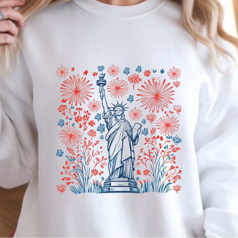 4th Of July Statue Of Liberty TShirt Independence Day USA Liberty Graphic Tee Patriotic Freedom S 2