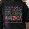Floral America Patriotic 4th Of July TShirt USA Floral Flag Shirt Independence Day Summer Tee 1