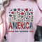 Floral America Patriotic 4th Of July TShirt USA Floral Flag Shirt Independence Day Summer Tee 2