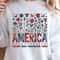 Floral America Patriotic 4th Of July TShirt USA Floral Flag Shirt Independence Day Summer Tee 0