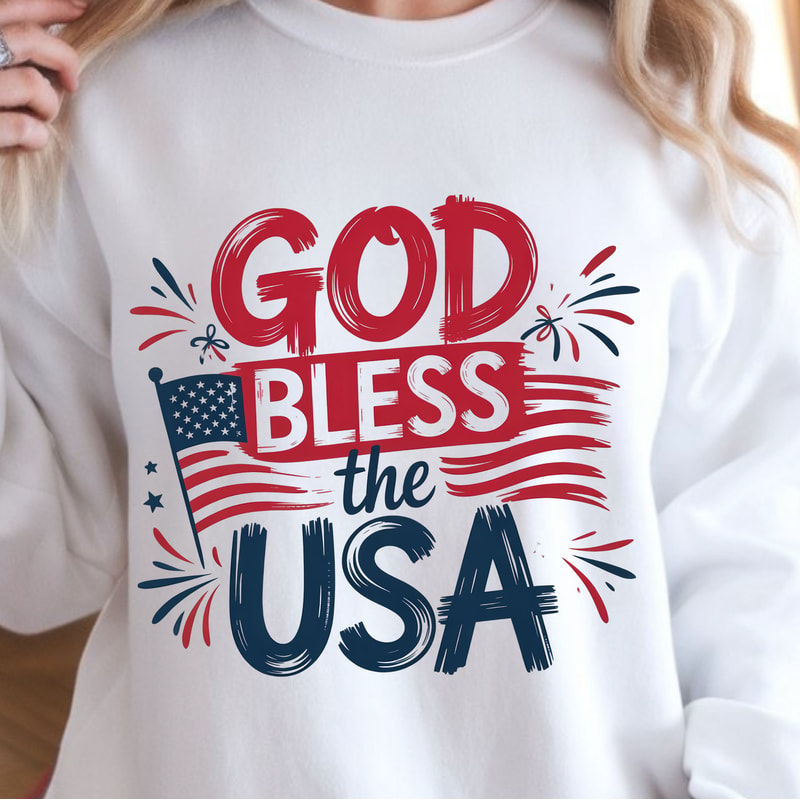 God Bless The USA Christian TShirt Patriotic Faith USA Shirt Christian 4th Of July Prayer Tee 3