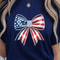 USA Flag Bow 4th Of July TShirt Patriotic Bow Independence Day Shirt Cute American Flag Tee 1