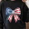 USA Flag Bow 4th Of July TShirt Patriotic Bow Independence Day Shirt Cute American Flag Tee 2