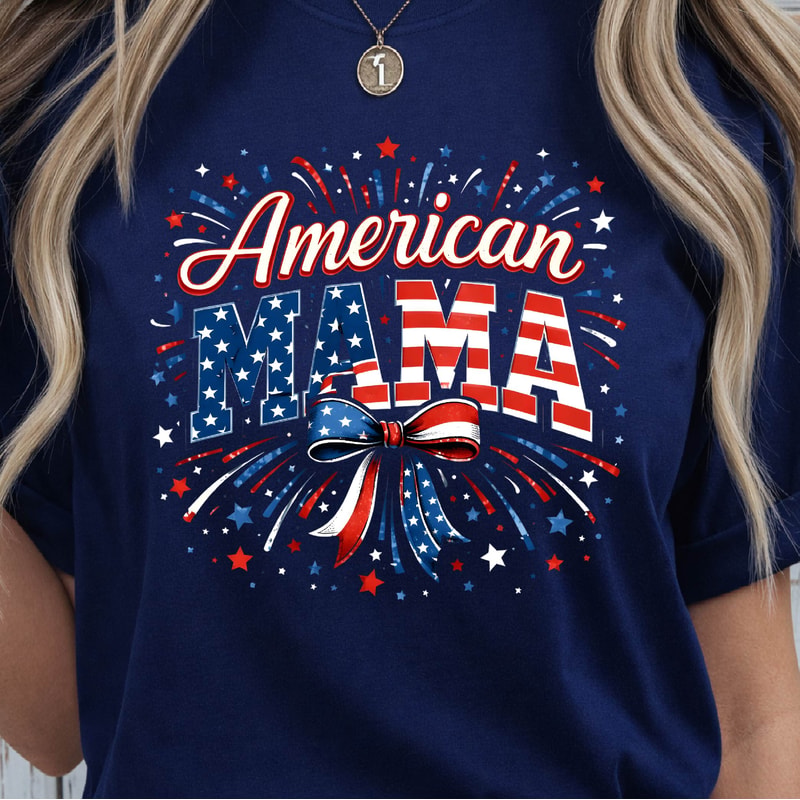 American Mama Patriotic 4th Of July Graphic Tee 2