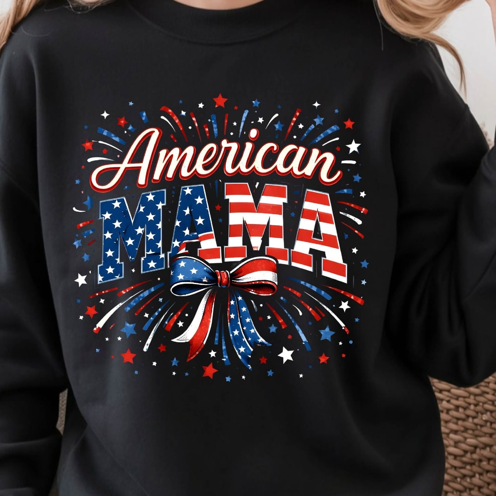American Mama Patriotic 4th Of July Graphic Tee 4