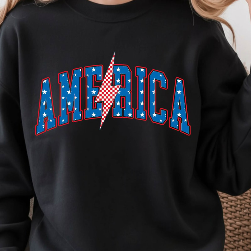 America Patriotic Varsity 4th Of July Graphic Tee 1