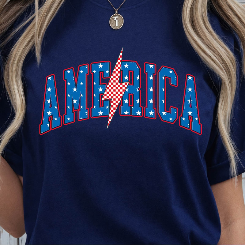 America Patriotic Varsity 4th Of July Graphic Tee 2
