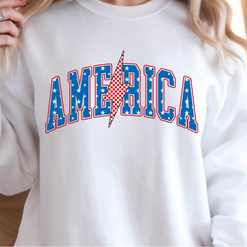America Patriotic Varsity 4th Of July Graphic Tee 3