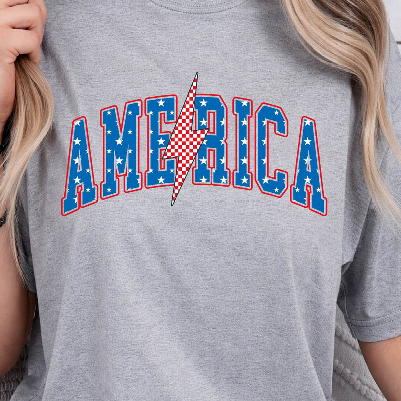 America Patriotic Varsity 4th Of July Graphic Tee 4
