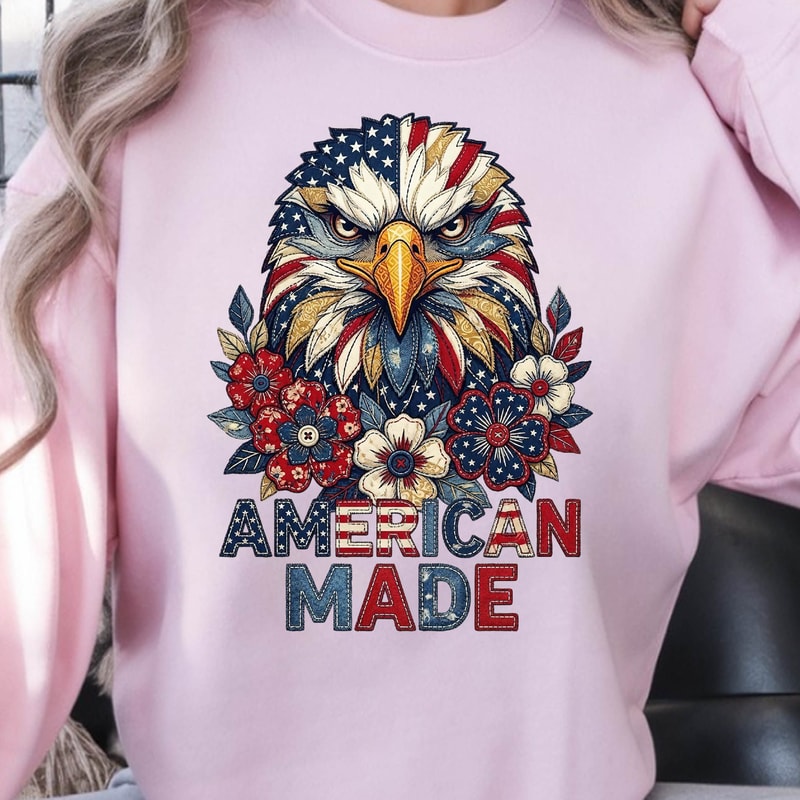 American Made Eagle Patriotic 4th Of July Graphic Tee 1