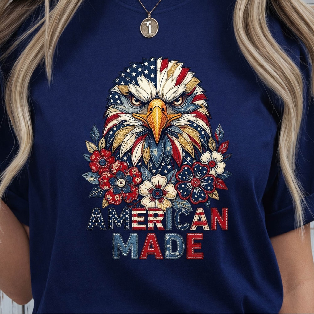 American Made Eagle Patriotic 4th Of July Graphic Tee 2