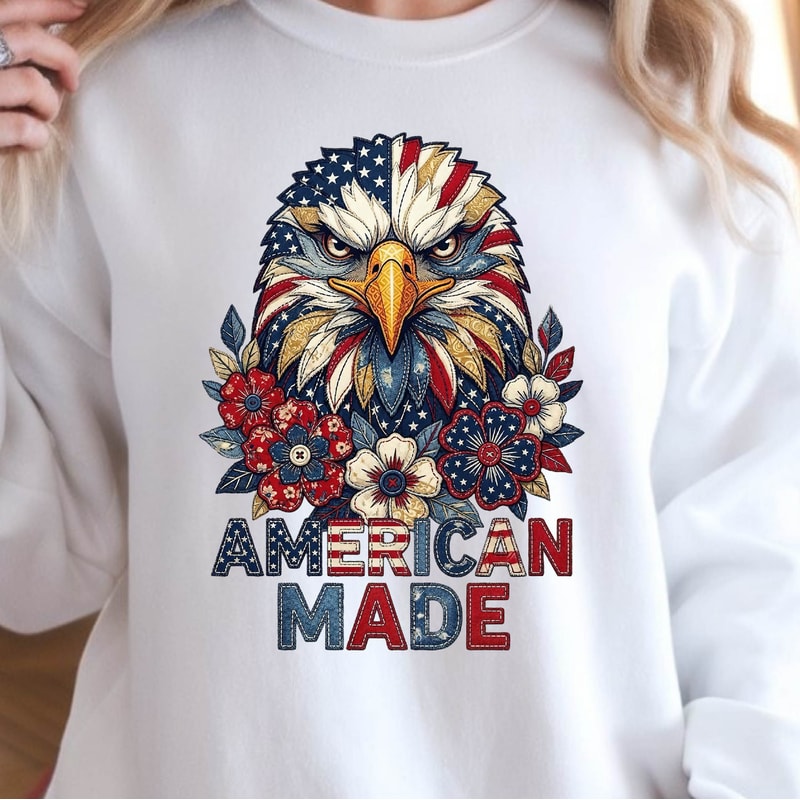 American Made Eagle Patriotic 4th Of July Graphic Tee 3