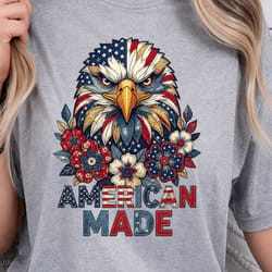 american made eagle patriotic 4th of july graphic tee