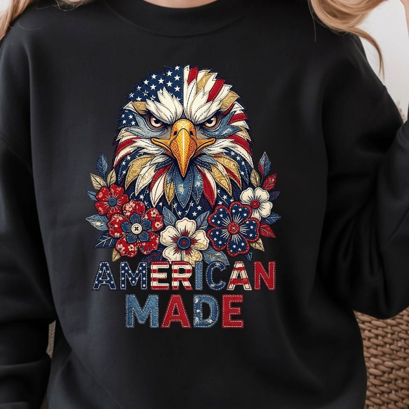American Made Eagle Patriotic 4th Of July Graphic Tee 4