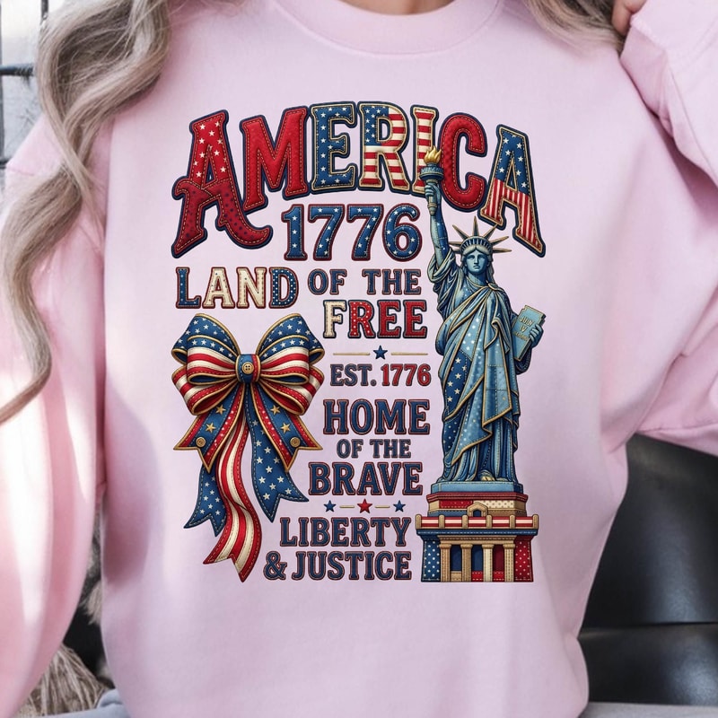 Patriotic America 1776 4th Of July Graphic Tee 1