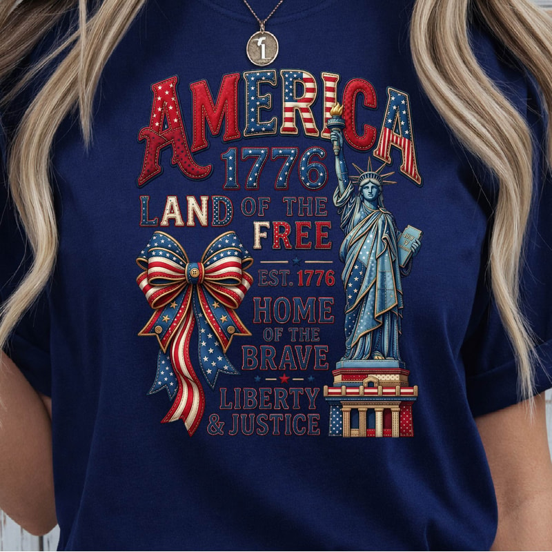 Patriotic America 1776 4th Of July Graphic Tee 2