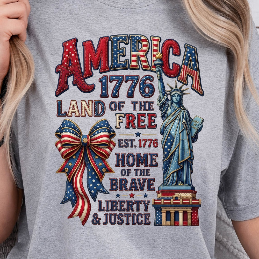 Patriotic America 1776 4th Of July Graphic Tee 0