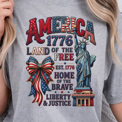 patriotic america 1776 4th of july graphic tee