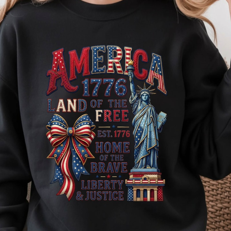 Patriotic America 1776 4th Of July Graphic Tee 4