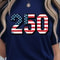 Red White 250 Anniversary Patriotic 4th Of July Graphic Tee 3