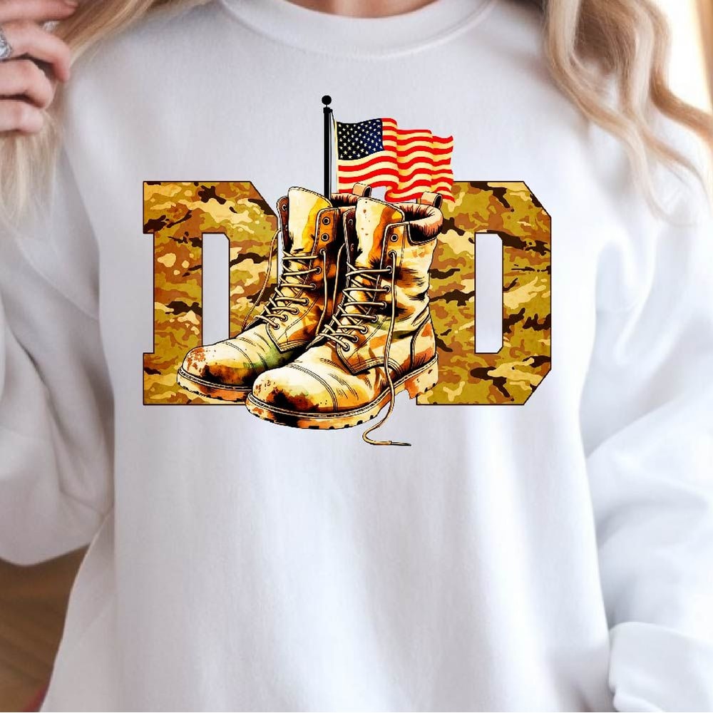 Military Dad 4th Of July Patriotic Gift Shirt 3