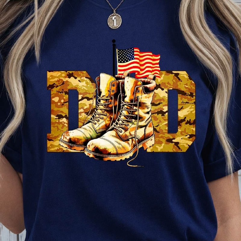 Military Dad 4th Of July Patriotic Gift Shirt 4