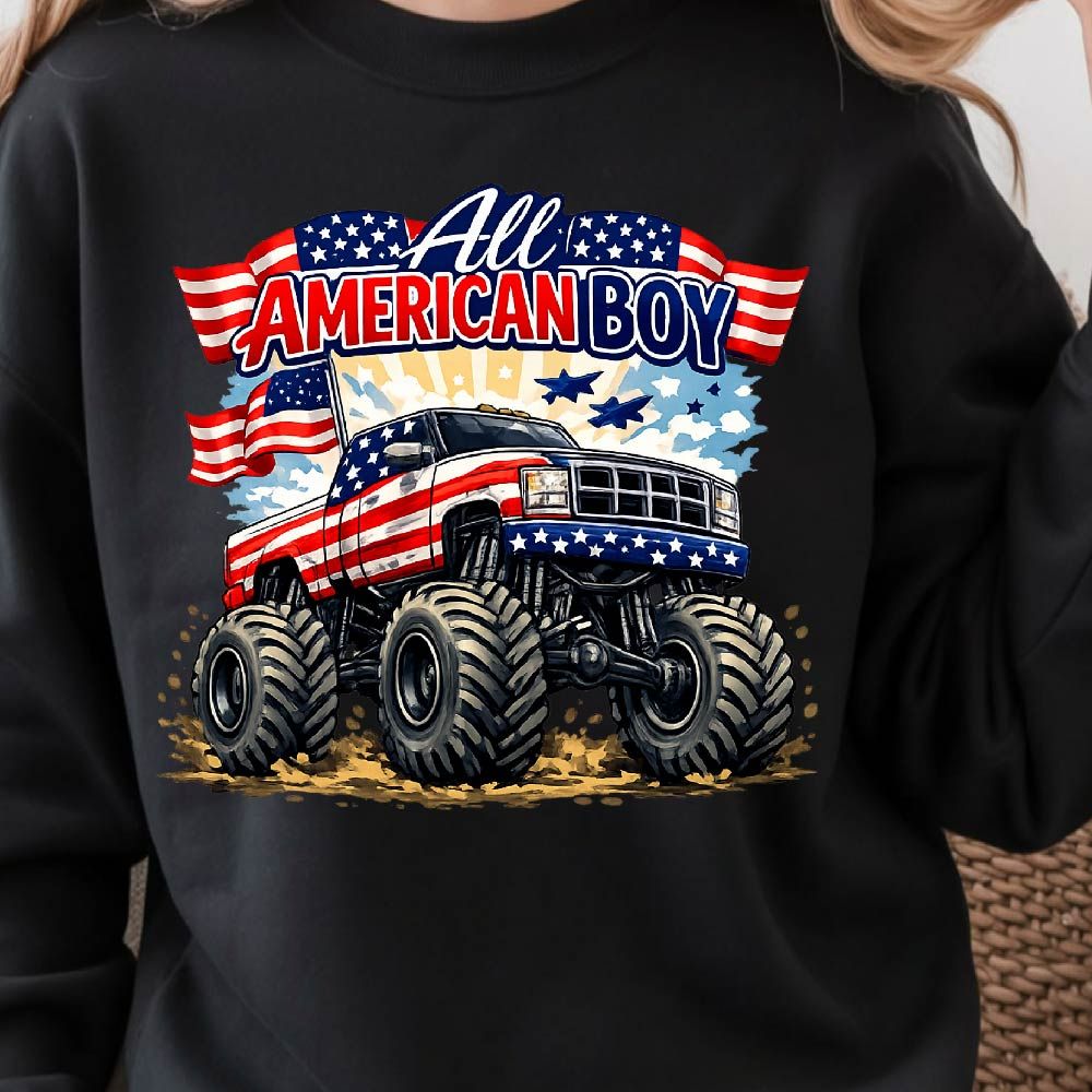 All American Boy 4th Of July Patriotic Graphic Tee 4th July 3