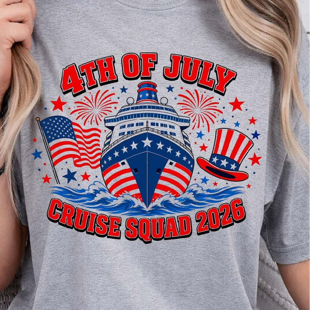 4th Of July Cruise Squad Patriotic Graphic Tee 0