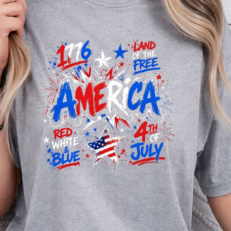 America 4th Of July PNG Patriotic Clipart Independence Day USA Digital Design 1