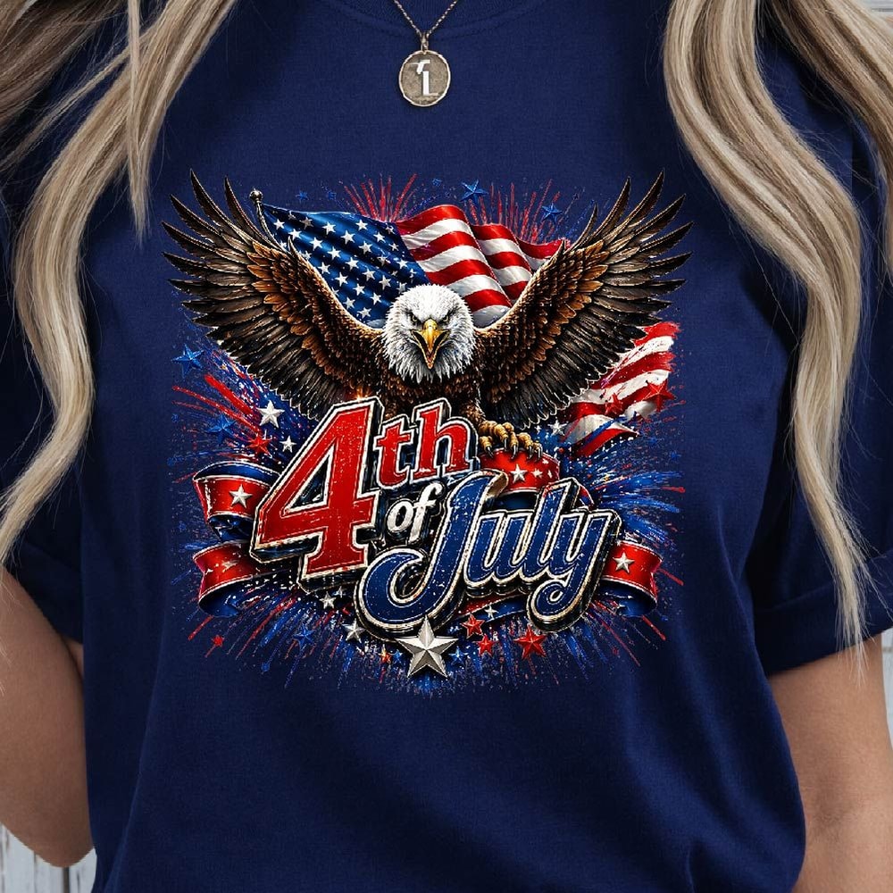 4th Of July Eagle Patriotic USA Graphic Tee 2