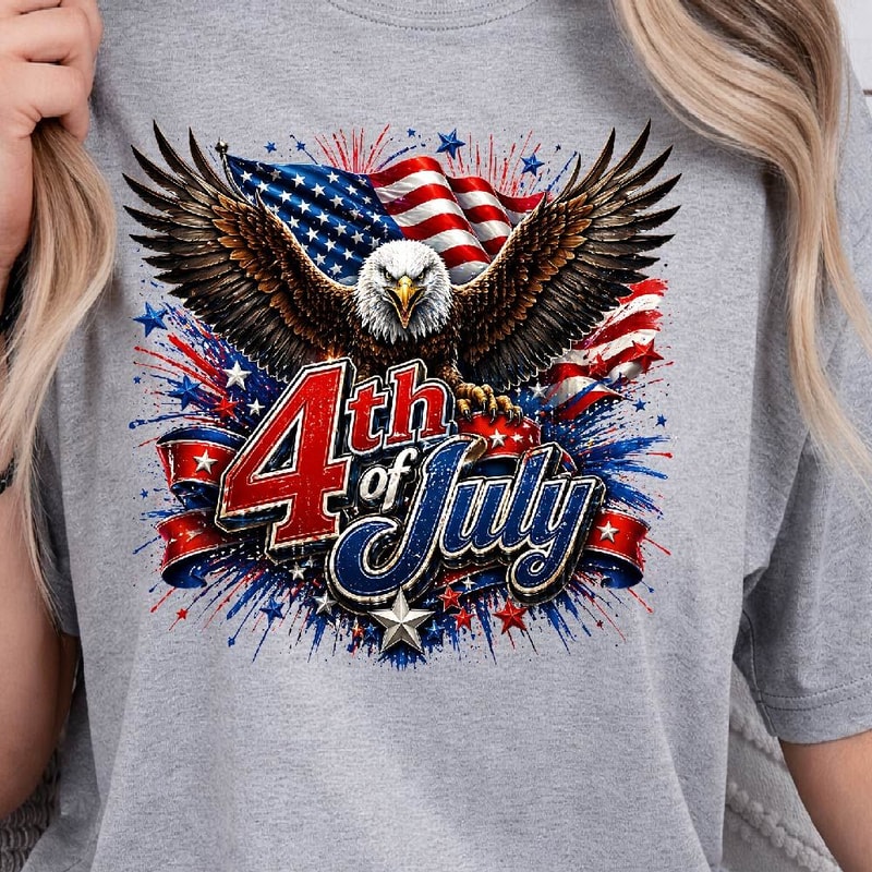 4th Of July Eagle Patriotic USA Graphic Tee 4