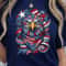 Patriotic Eagle Denim Star American Flag 4th Of July Graphic Tee 2