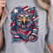 Patriotic Eagle Denim Star American Flag 4th Of July Graphic Tee 0