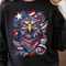 Patriotic Eagle Denim Star American Flag 4th Of July Graphic Tee 4