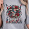 Patriotic Bull Skull American Flag 4th Of July Graphic Tee 1